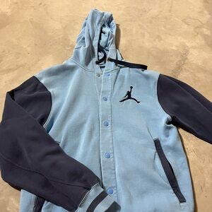 Jordan Light Blue and Navy Bomber Jacket